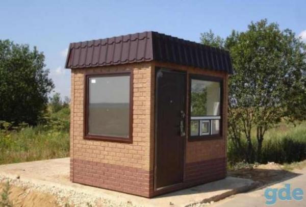 Пост охраны 2,   0х2,   0х2,   5м,   утепленный,    внешняя отделка сайдинг под натуральный камень